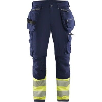 Afbeelding van Blaklader High Vis 4 weg stretch werkbroek 1993 1642 Marine/High Geel