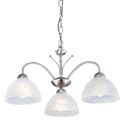 Afbeelding van Searchlight Milanese Hanglamp Ø 56 X 78 Cm Satijn Zilver