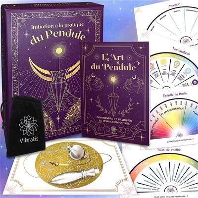 Image de Coffret Art du pendule avec divinatoire goutte d&#039;eau et égyptien Thot