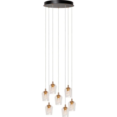 Afbeelding van Lucide BERLIANE Hanglamp Ø 39 cm LED Dimb. 7x4W 2700K Met vervangbare module Transparant