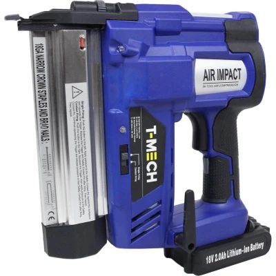 Afbeelding van T Mech 18v accu Spijker /Nietmachine Krachtig 300 x GRATIS spijkers nieten Capaciteit magazijn: 100 of nietjes