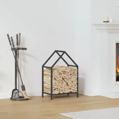 Afbeelding van Brandhoutrek 40x25x60 cm koudgewalst staal zwart