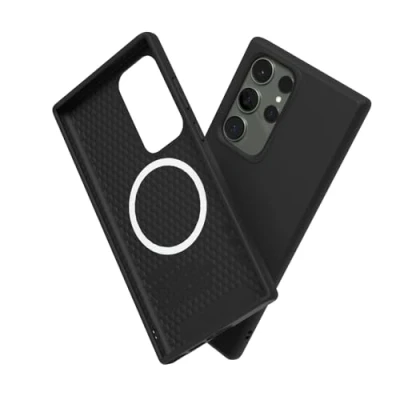 Afbeelding van RHINOSHIELD Hoesje compatibel met [Galaxy S23 Ultra] SolidSuit Magsafe dunne hoes schokabsorberende technologie en premium matte afwerking klassiek zwart