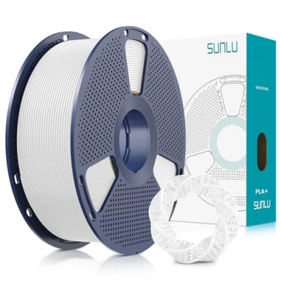 Afbeelding van SUNLU PLA Plus Filament 1.75mm for 3D Printer &amp; Pens, 1KG (2.2LBS) PLA+ Tolerance Accuracy +/ 0.02 mm, White