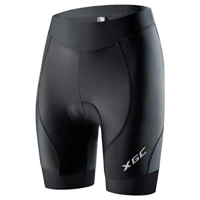 Afbeelding van XGC Korte fietsbroek voor dames, met 4D sponsvulling, hoge dichtheid, zwart.