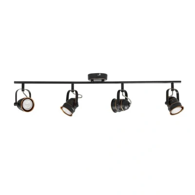 Afbeelding van Lindby buitenspot 4lichts metaal H: 19 cm GU10 zwart, goud