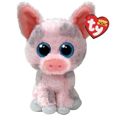 Image de Animal en peluche Ty Beaniee Boo&#039;s Hambone le cochon 15 cm