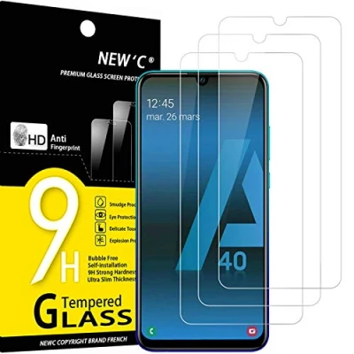 Afbeelding van NEW&#039;C 3 Stuks, Screen Protector voor Samsung Galaxy A40 (SM A405F), Gehard Glass Schermbeschermer Film 0.33 mm ultra transparant, resistent, anti kras, vingerafdrukken