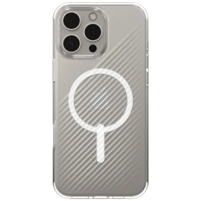 Afbeelding van ZAGG Luxe Snap Hoesje Geschikt voor Apple iPhone 16 Pro Max Graphene Back Cover Compatibel met MagSafe 3M Valbescherming Gerecycled Materiaal Transparant