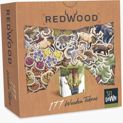Afbeelding van Redwood: 177 Wooden Tokens (Basic Game) (NL/FR)