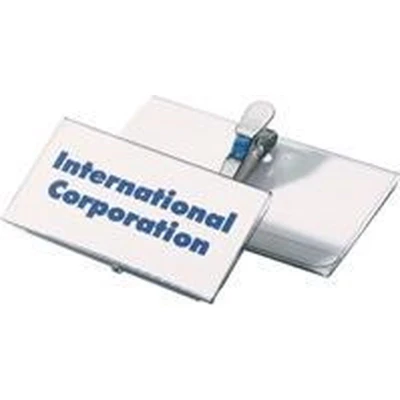 Afbeelding van Durable badge + krokodillenklem formaat 54 x 90 mm doos van 25 stuks