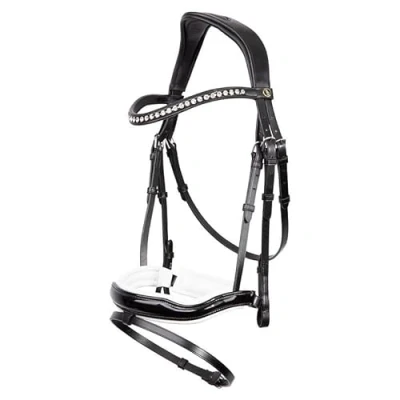 Image de BR Bolton hoofdstel zwart/wit maat:cob