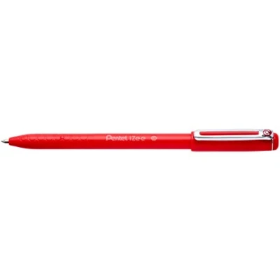 Afbeelding van Pentel IZee BX460 B balpen met metalen kap, lijndikte 0,5 mm, rood, 12 stuks