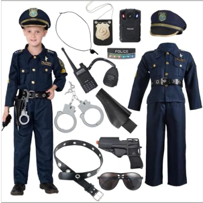 Afbeelding van Spooktacular Creations Politiekostuum voor kinderen, luxe kostuum rollenspel (peuter (3 4 jaar))