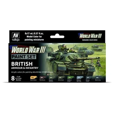 Afbeelding van Model Color WWIII British Armour &amp; Infantry Set Vallejo VAL 70222