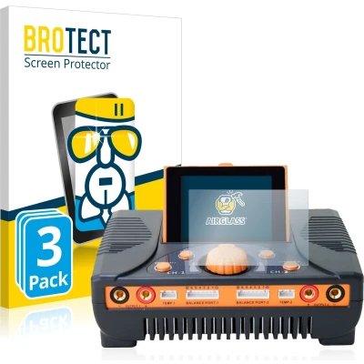 Afbeelding van BROTECT Screenprotector voor Junsi iCharger 406 Duo Folie Beschermfolie Beschermglas transparant (3 Stuks)
