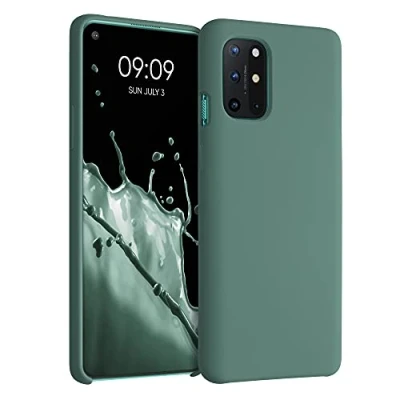 Afbeelding van kwmobile telefoonhoesje geschikt voor OnePlus 8T Hoesje met siliconen coating Smartphone case in dennengroen