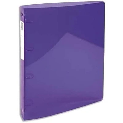 Image de Classeur 4 anneaux plastifié IDERAMA Dos cm couleur violette Violet Exacompta