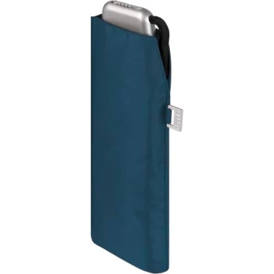 Afbeelding van Doppler Zakparaplu van koolstofstaal, effen, praktisch formaat, licht, 22 cm, Transparant blauw