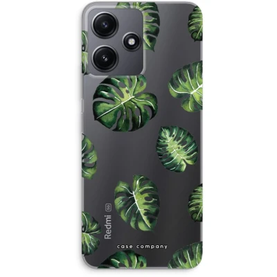 Afbeelding van Case Company® hoesje geschikt voor Xiaomi Redmi 12 Tropische bladeren Soft Cover Telefoonhoesje Bescherming aan alle Kanten en Schermrand