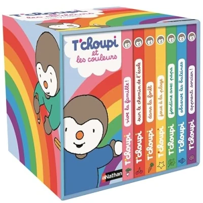 Afbeelding van PETITE BIBLIOTHEQUE T&#039;CHOUPI ET LES COULEURS (COFFRET)
