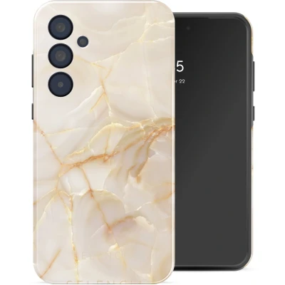 Afbeelding van Selencia Hoesje Geschikt voor Samsung Galaxy A35 Vivid Backcover Golden Beige Marble
