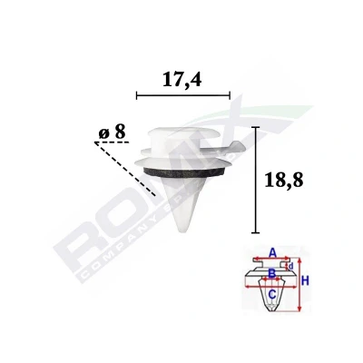 Afbeelding van ROMIX C70612 Clip, sier /beschermingslijst