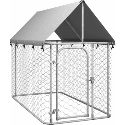 Afbeelding van vidaXL Hondenkennel voor buiten met dak 200x100x150 cm
