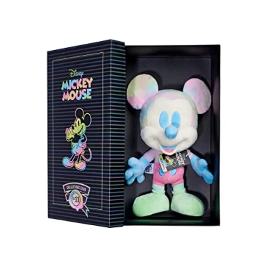 Afbeelding van Simba 6315870310 Disney Mickey Mouse Tie Dye, november editie, exclusief voor Amazon, pluche figuur 35 cm, geschenkdoos, limited edition Collector
