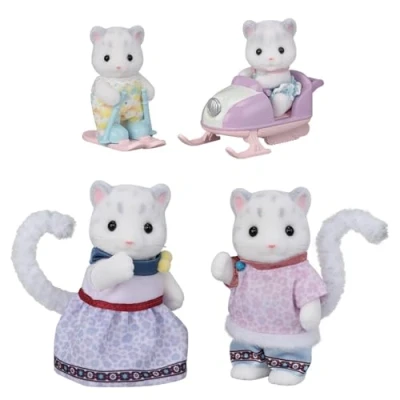 Image de Figurines Sylvanian Families La famille Panthère des neiges