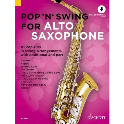Afbeelding van Schott Music Pop &#039;n&#039; Swing For Alto Saxophone Play Along / Multimedia DVD CD