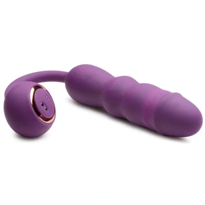 Afbeelding van Thru Thumper Stotende Siliconen Vibrator met Afstandsbediening