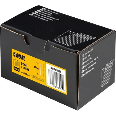 Afbeelding van DeWalt DNBA1644SZ RVS Brads schuin 20 16 Gauge 1.6x44mm (2500st)