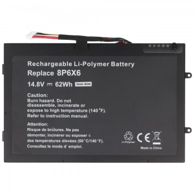 Afbeelding van Accu geschikt voor Dell Alienware M11x, M14X, Li Polymer, 14.8V, 4190mAh, 62Wh, ingebouwd, zonder gereedschap