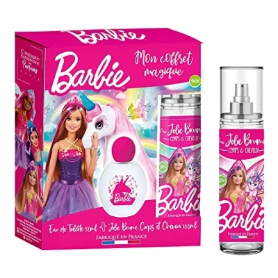 Afbeelding van barbie Cadeau set 30ml eau de toilette en lichaams haarmist 100ml kinderparfum voor meisjes body mist haarspray gift fabriqué France 36m+