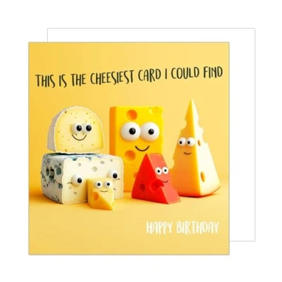 Afbeelding van Edition Seidel GQ237 SW024 Hoogwaardige vierkante verjaardagskaart met envelop, Happy Birthday bankbiljetten, wenskaart voor mannen, vrouwen, vriend, vriendin, kaas