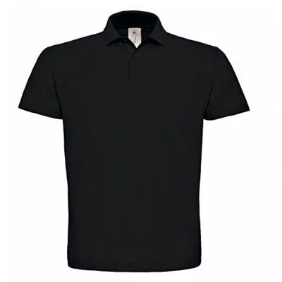 Afbeelding van Unisex Polo ID.001 Zwart merk B&amp;C maat 3XL