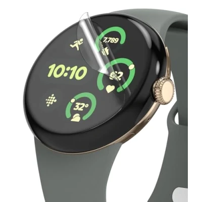 Afbeelding van Ringke Dual Easy Film [3 stuks] compatibel met Google Pixel Watch 3 45 mm, hoogwaardige volledige bescherming, eenvoudig aan te brengen
