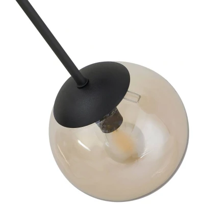 Afbeelding van Lindby plafondlamp Isamer, rookgrijs/oranje, Ø 80 cm, globe