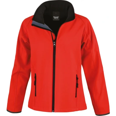 Afbeelding van Result Core Ladies Printable Soft Shell R231F Red / Black