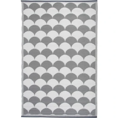 Afbeelding van Esschert Design Tuintapijt Grafisch Grijs Wit 120,5 Cm X 182,9 Overige Accessoires