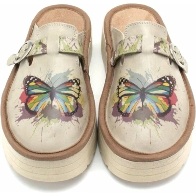 Afbeelding van GOBY Vlinder Clogs Slippers Hoge kwaliteit Handmade Maat 38