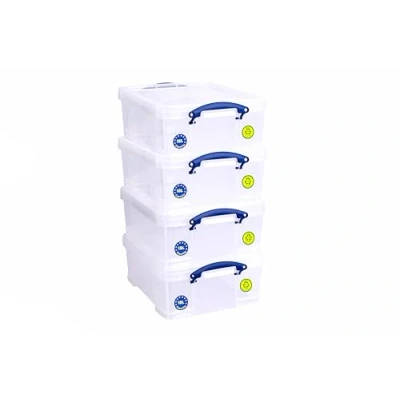 Afbeelding van Really Useful Box 18 liter, transparant, per stuk verpakt in karton opbergdoos