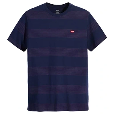 Image de Levi&#039;s Homme T Shirt Ss Original Housemark Tee, Beatle Stripe Ocean Depths, XS
