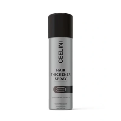 Afbeelding van Haarverdikker spray Haarverdikkende voor direct vollere uitstraling Haarvezels Uitgroeispray Hair fiber volume Alternatief poeder Snelle oplossing dunne haren en haaruitval Héél Donkerbruin 100 ml