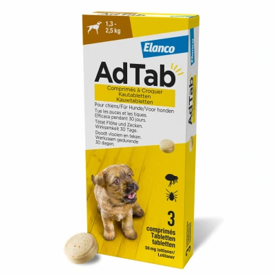 Afbeelding van AdTab Kauwtabletten Hond 1,3 2,5 kg