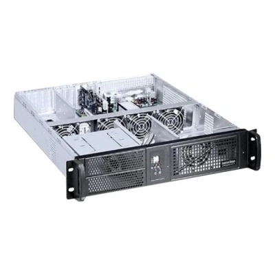 Image de TECHly INDUSTRIAL 19&quot; rack CHASSIS Montable sur 2U ATX 350 Watt (ATX / PS/2) noir USB
