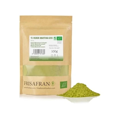 Image de FRISAFRAN Thé Matcha en poudre Bio 100g Vert The 100% Biologique Minceur Drainage Qualité Cérémonielle Pour Maigrir Naturel Smoothies Boissons