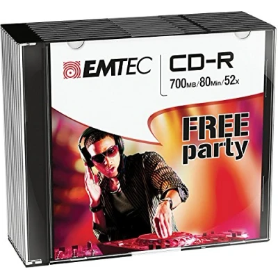Afbeelding van Emtec ECOC801052SL CD R 700MB 10stuk(s) Blanco (CD R, 700 MB, 10 stuk(s), 120 mm, 80 min, 52x)