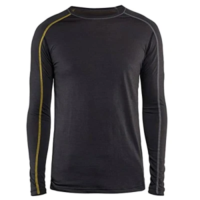 Afbeelding van Onderhemd XLIGHT 100% Merino 4799 donkergrijs/geel